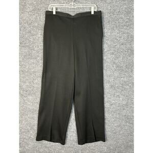 Alfred Dunner Womens Pull On Knit Dress Pants Size 16 Petite Black Office Career